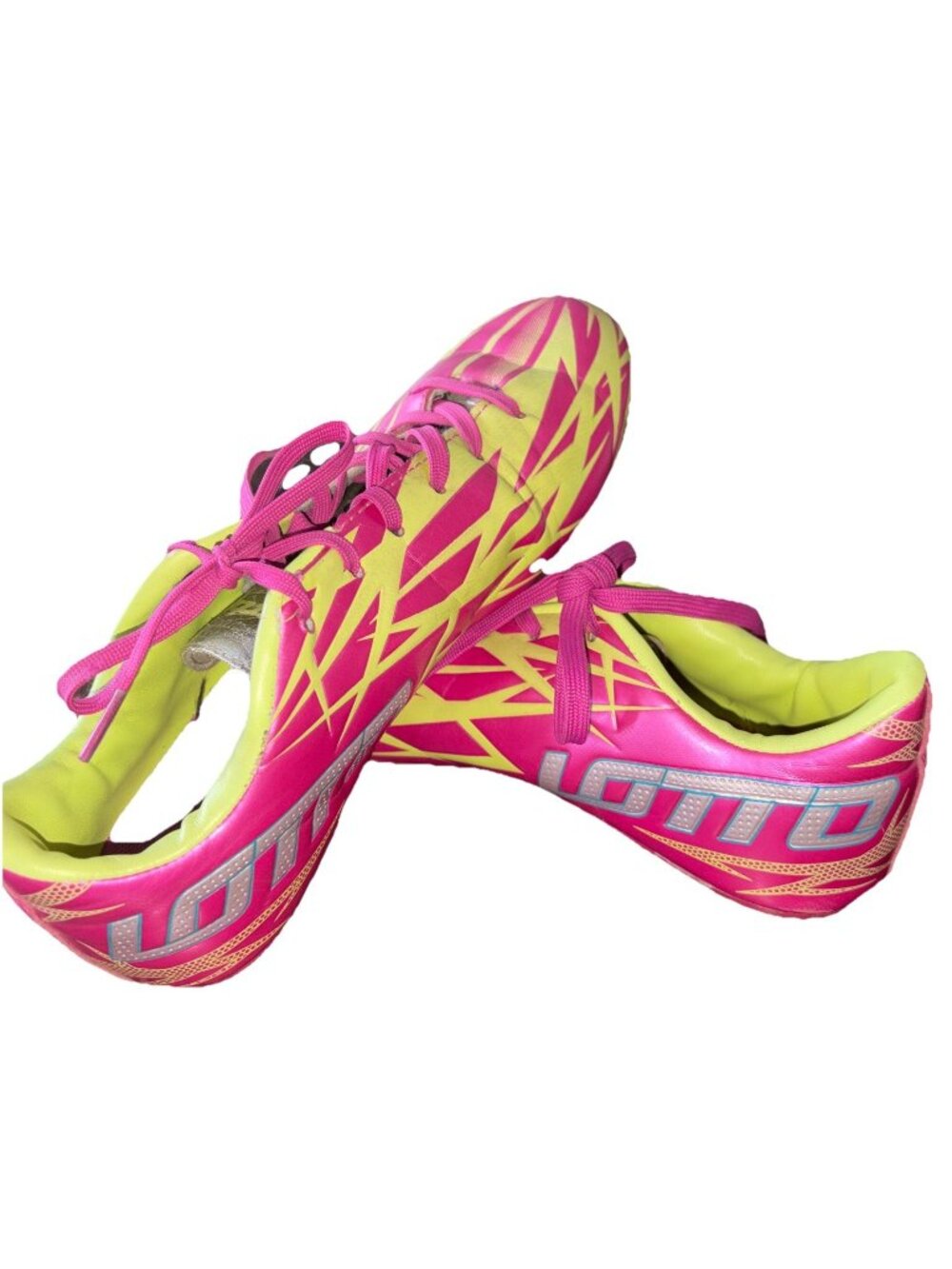 Lotto Forza Girls Soccer Cleats Size 3 Color Pink & Yellow Great Condition!